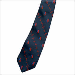 BEATING HEART TIE NAVY BKGD