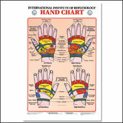 HAND REFLEXOLOGY CHART LAMINATED