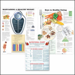 NUTRITION AND HEALTHY WEIGHT CHART SET: NUTRIMAP, KEYS AND HEALTHY WT LAMIN