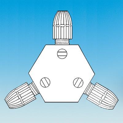 Three-Way Tubing Connector Valve, Ace Glass Incorporated