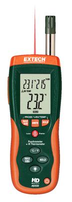 Model HD550 Psychrometer and IR Thermometer with GPP, Extech