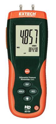 Differential Pressure Manometer, Model HD750, Extech