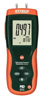 Differential Pressure Manometer, Model HD755, Extech