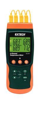 Four-Channel Datalogging Thermometer, Extech