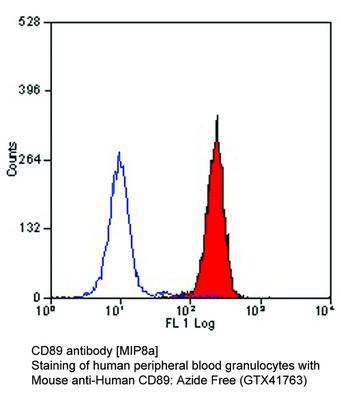 CD89 antibody [MIP8a] - Mouse Monoclonal - ELISA, FACS, Functional Assay, IP, WB - 100µg, GeneTex