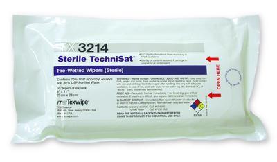 Sterile TechniSat® 70% IPA Saturated Wipers, ITW Texwipe