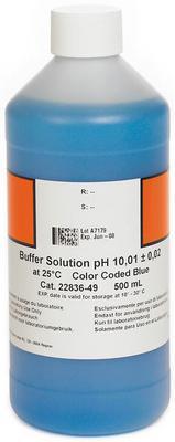 Buffer Solution, pH 10.01 (NIST), color-coded blue, 500 mL, Hach