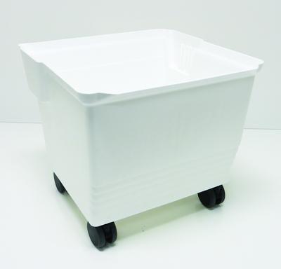 BUCKET 36L WITH CASTERS WHITE