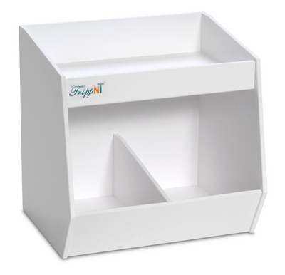 Storage Bins with Two Fixed Compartments and One Shelf, PVC, TrippNT