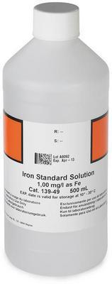 Iron Standard Solution, 1 mg/L as Fe (NIST), 500 mL, Hach