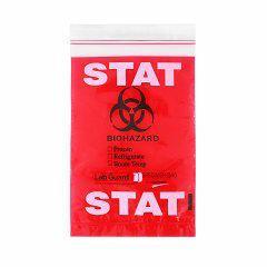 Minigrip® LabGuard® STAT RED Reclosable Specimen Transport Bags, Minigrip