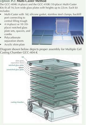 Vertical Gel Casting Chambers and Chamber Kits, C.B.S. Scientific