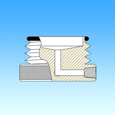 Ace-Thred Filter Adapter with Side Outlet, PTFE, Ace Glass Incorporated