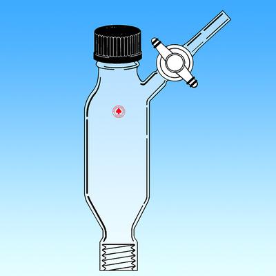 Peptide Vessel with Threaded Top, PTFE Stopcock Side Arm, and Removable Filter, Ace Glass Incorporated