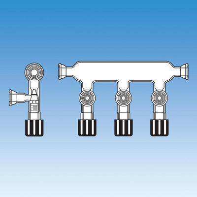 Single Tube Vacuum Manifold, O-Ring Joint Connections and Easy Action Valves, Ace Glass Incorporated