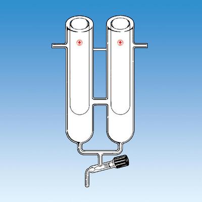 Dry Ice Trap, Twin Chamber with Stopcock Drain, Ace Glass Incorporated