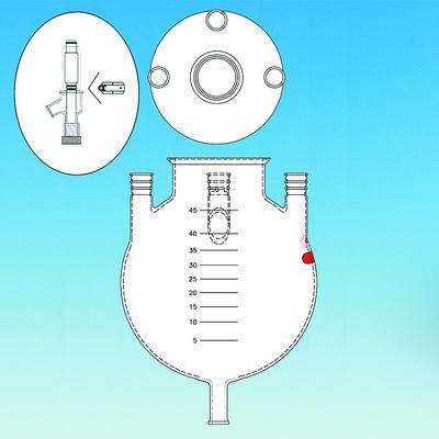 Round Bottom Flask with 200 mm Schott-Duran Flange Center Neck, Ace Glass Incorporated