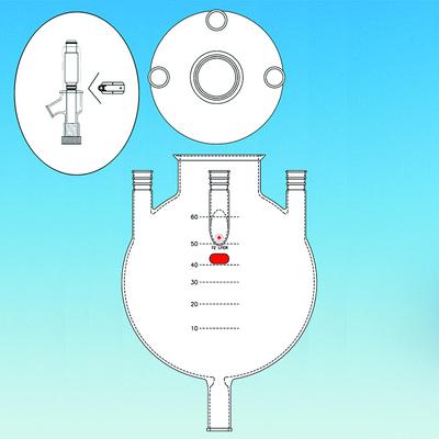 Round Bottom Flask with 200 mm Schott-Duran Flange Center Neck, Ace Glass Incorporated