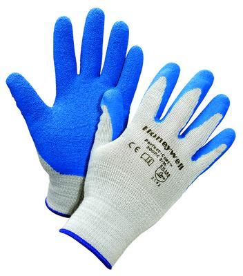 GLOVE GRY/BLU PALM DIP LG