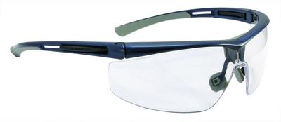 GLASSES SAFETY BLU/GRY FRM CLR