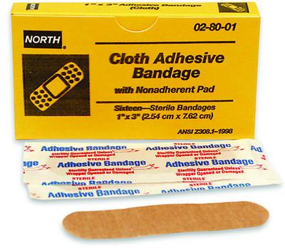 BANDAGE ADH CLOTH 1X3IN