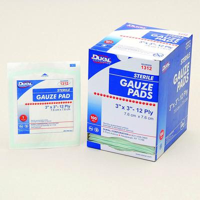 GAUZE PADS STERILE 3X3 PK100