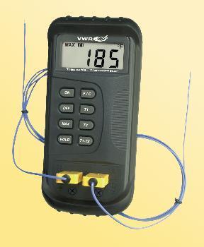 VWR® Two-Channel Thermometer with Offsets