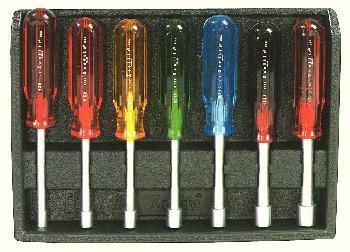 Xcelite® Color-Coded Hollow Shaft Nutdriver Set, Inch Sizes, Cooper Tools