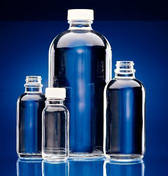 Boston Round Bottles, Clear, Narrow Mouth, Wheaton