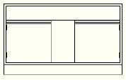 VWR® Contour™ Fume Hood Base Cabinet, Two Cupboards