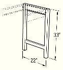 VWR® Contour™ ADA Leg Assembly