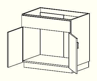 Casework, Laminate, Standing Height Base Cabinets, Sink Cabinets