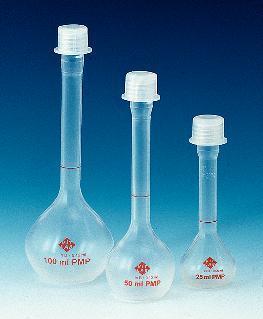 VITLAB® Volumetric Flasks with Screw Caps, Class B, BrandTech