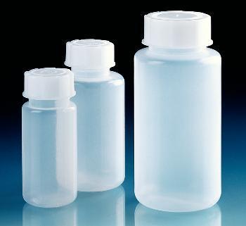 VITLAB® Laboratory Bottles, LDPE, Wide Mouth, with Screw Caps, PP, BrandTech