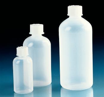 VITLAB® Laboratory Bottles, LDPE, Narrow Mouth, with Screw Caps, PP, BrandTech