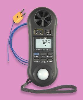 VWR® Enviro-Meter™ Digital Anemometer/Hygrometer/Light Meter/Thermometer