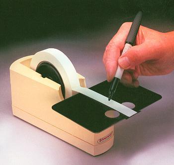 SCIENCEWARE® Write-On™ Single-Roll Label Tape Dispenser, Bel-Art