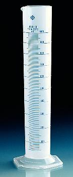 VITLAB® Graduated Cylinders, Polypropylene, Class B, Blue Scale, BrandTech