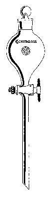Separatory Funnel, Globe-Shaped, with Fluoropolymer Resin Stopcock, Chemglass