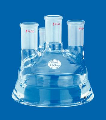 Four-Neck Reaction Vessel Lids with Thermometer Joint, Conical Flange, Wilmad-LabGlass