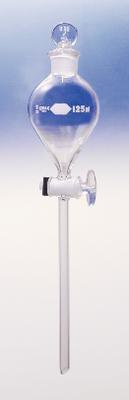 KIMAX® Separatory Funnel, Globe, [ST] Glass Stopper, Kimble Chase