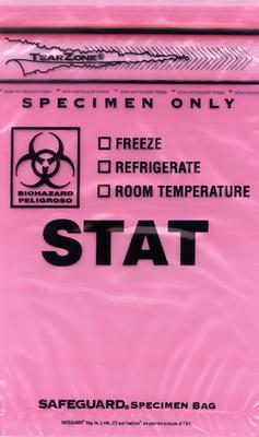 STAT Biohazard Bag with Document Pouch, Minigrip