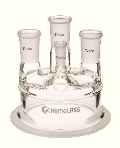 Four-Neck Reaction Vessel Lids, Chemglass