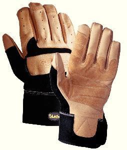 SUG™ Pigskin Leather Safety Cuff Gloves with Spandex Back, Wells Lamont®