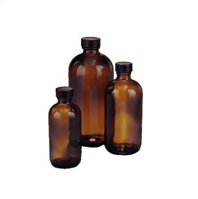 VWR® Boston Round Bottles, Amber, Narrow Mouth