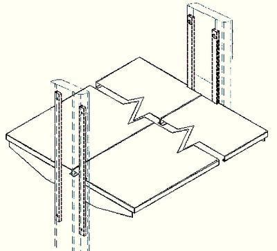 VWR® Atlas Slot-Mounted Shelving, Double-Sided