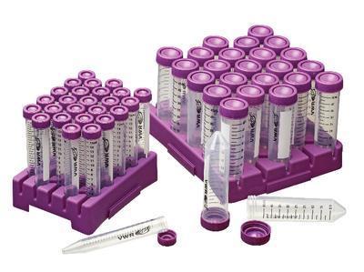 Accessories for VWR® High-Performance Centrifuge Tubes with Flat or Plug Caps, Polypropylene, Sterile