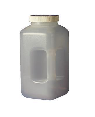 VWR® Large Square Bottle, High-Density Polyethylene, Wide Mouth