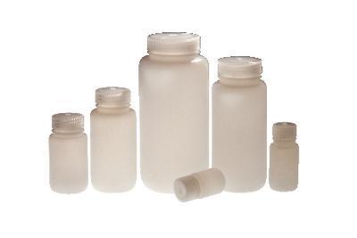 Lab Style Bottles, High-Density Polyethylene, Wide Mouth, Qorpak®