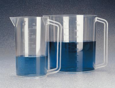 Nalgene® Graduated Transparent Beakers with Handle, PMP, Thermo Scientific